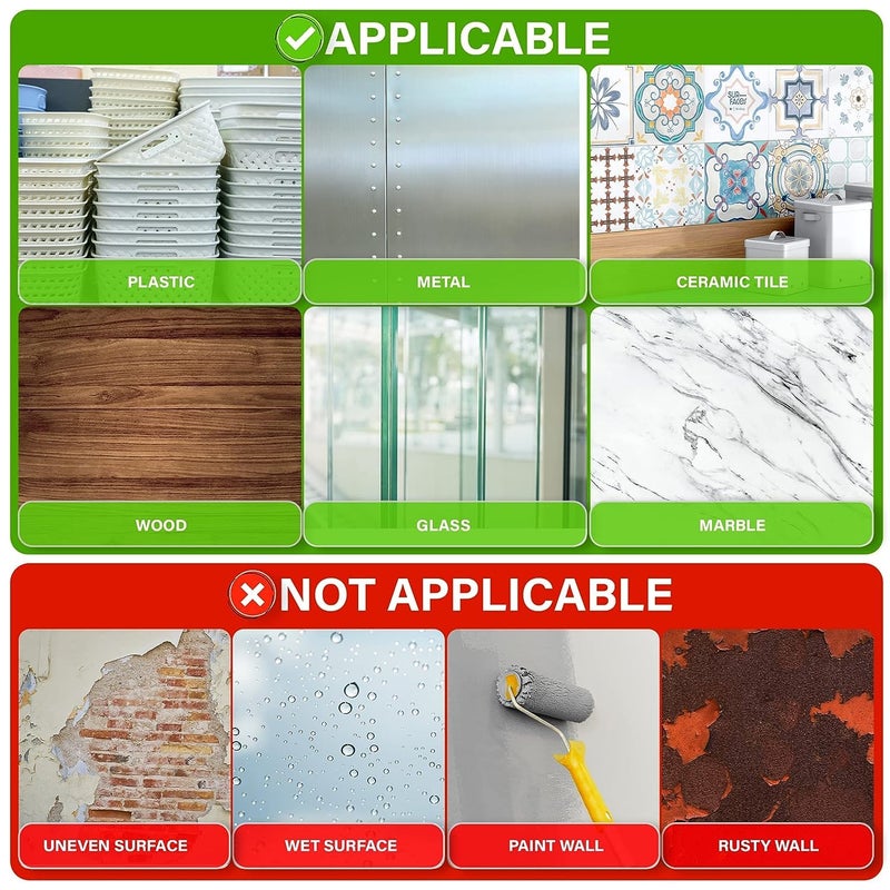 D-NYX Heavy Duty Double Sided Tape - Extra Large Nano Double Sided Adhesive Tape 1.18 inch Wide Removable Wall Tape Sticky Poster Tape Decor Carpet Tape, Clear Mounting Tape Picture Hanging Strips 9.85ft - Image 2